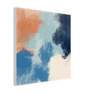 Blue and White Abstract Art-Artisiem