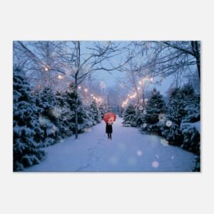 Snow Prints Pathway A Winter Wonderland Large Wall Art Print- Artisiem