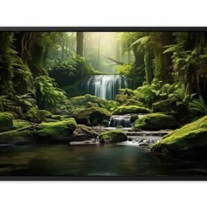 Rainforest Waterfall Canvas Wall Art- Artisiem