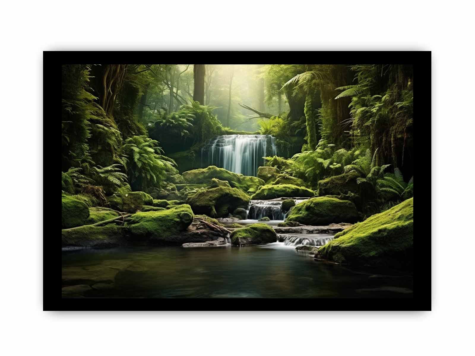 Rainforest Waterfall Canvas Wall Art - Image 16