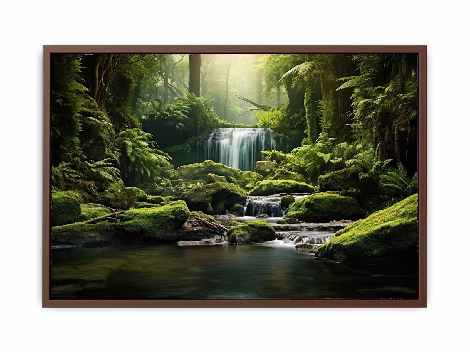 Rainforest Waterfall Canvas Wall Art - Image 21