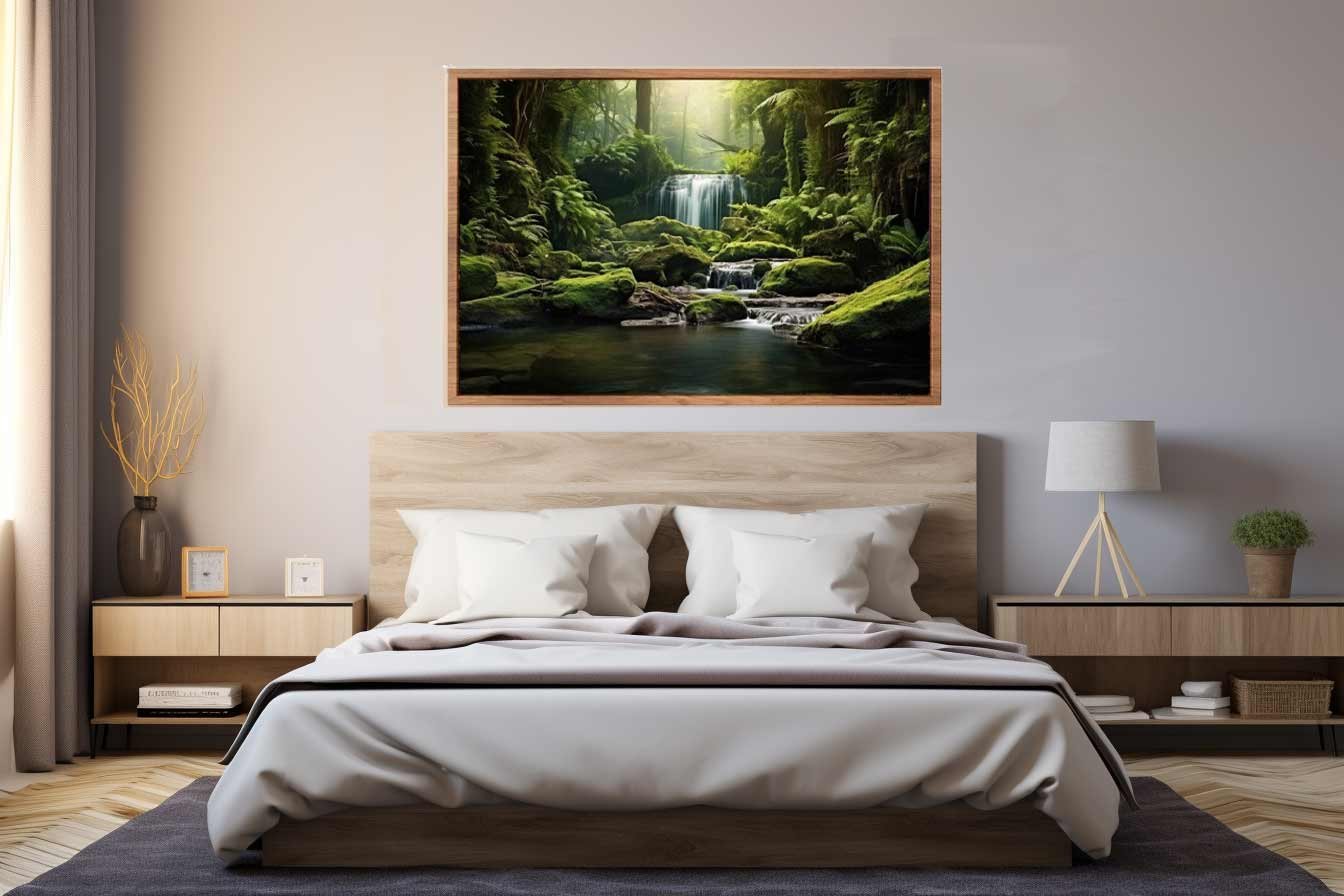Rainforest Waterfall Canvas Wall Art - Image 3