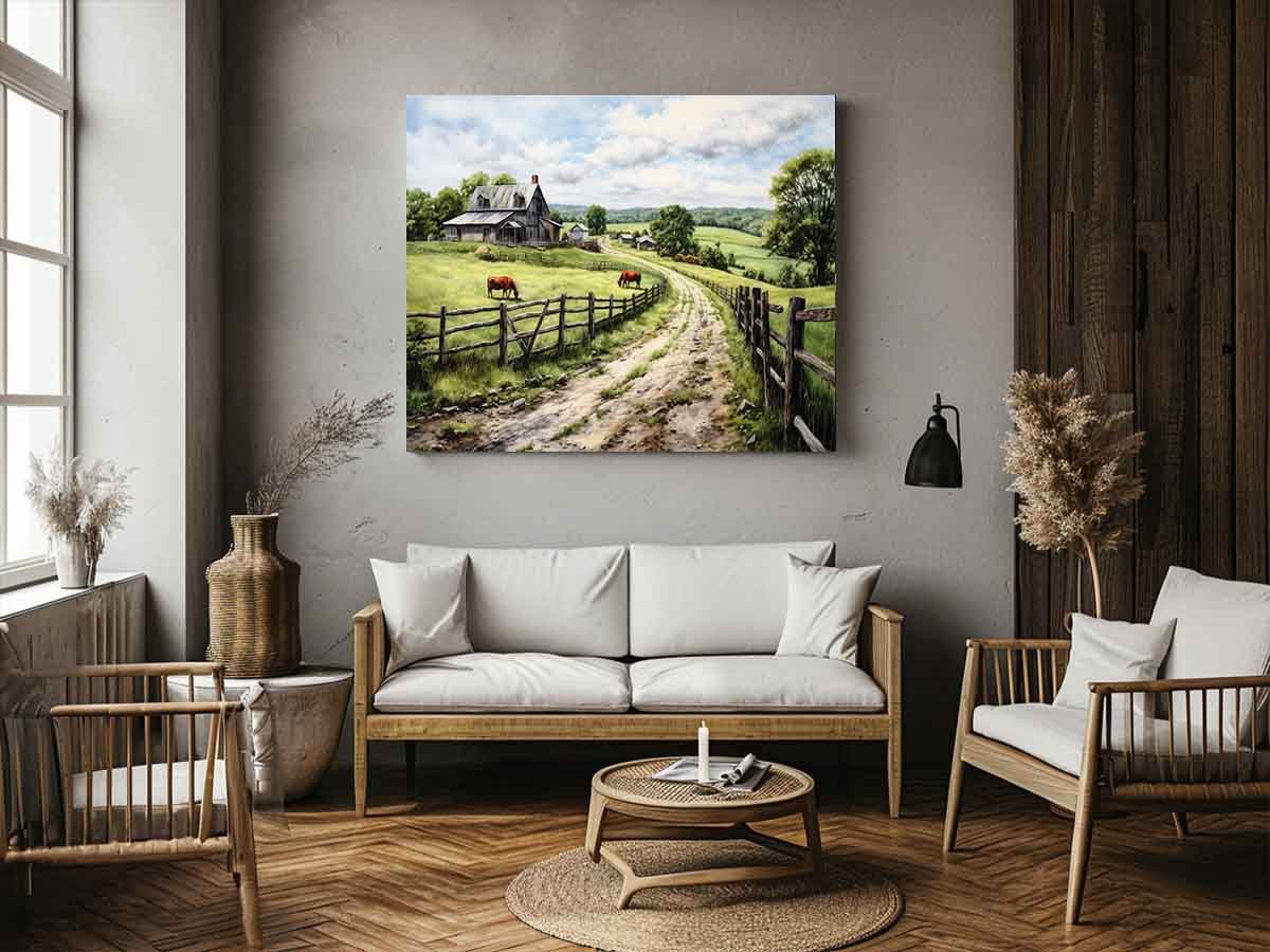 Country Artwork Canvas Art Print - Image 2
