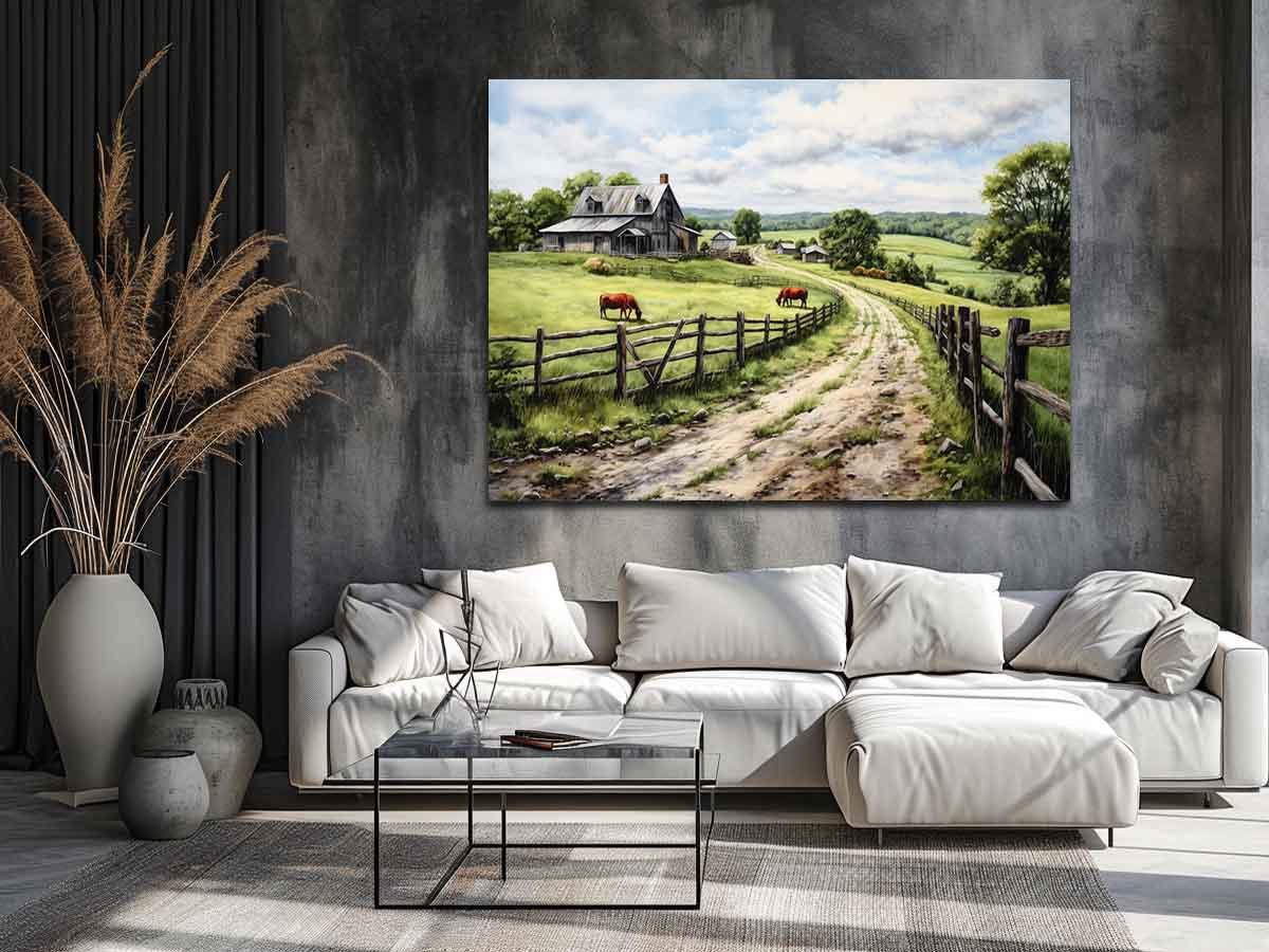 Country Artwork Canvas Art Print - Image 3