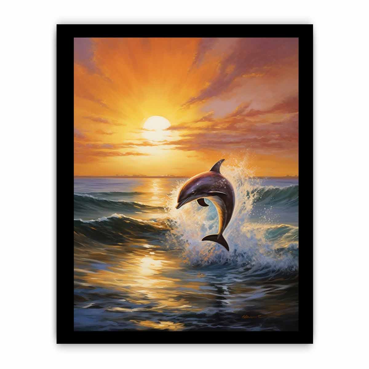 Dolphin Canvas Painting - Image 10