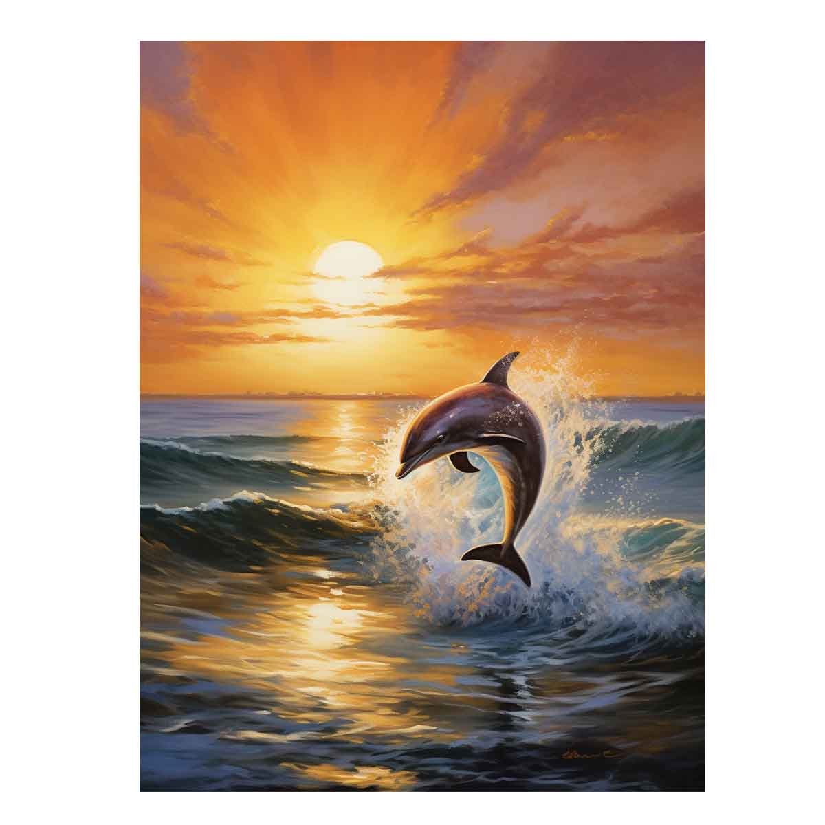 Dolphin Canvas Painting