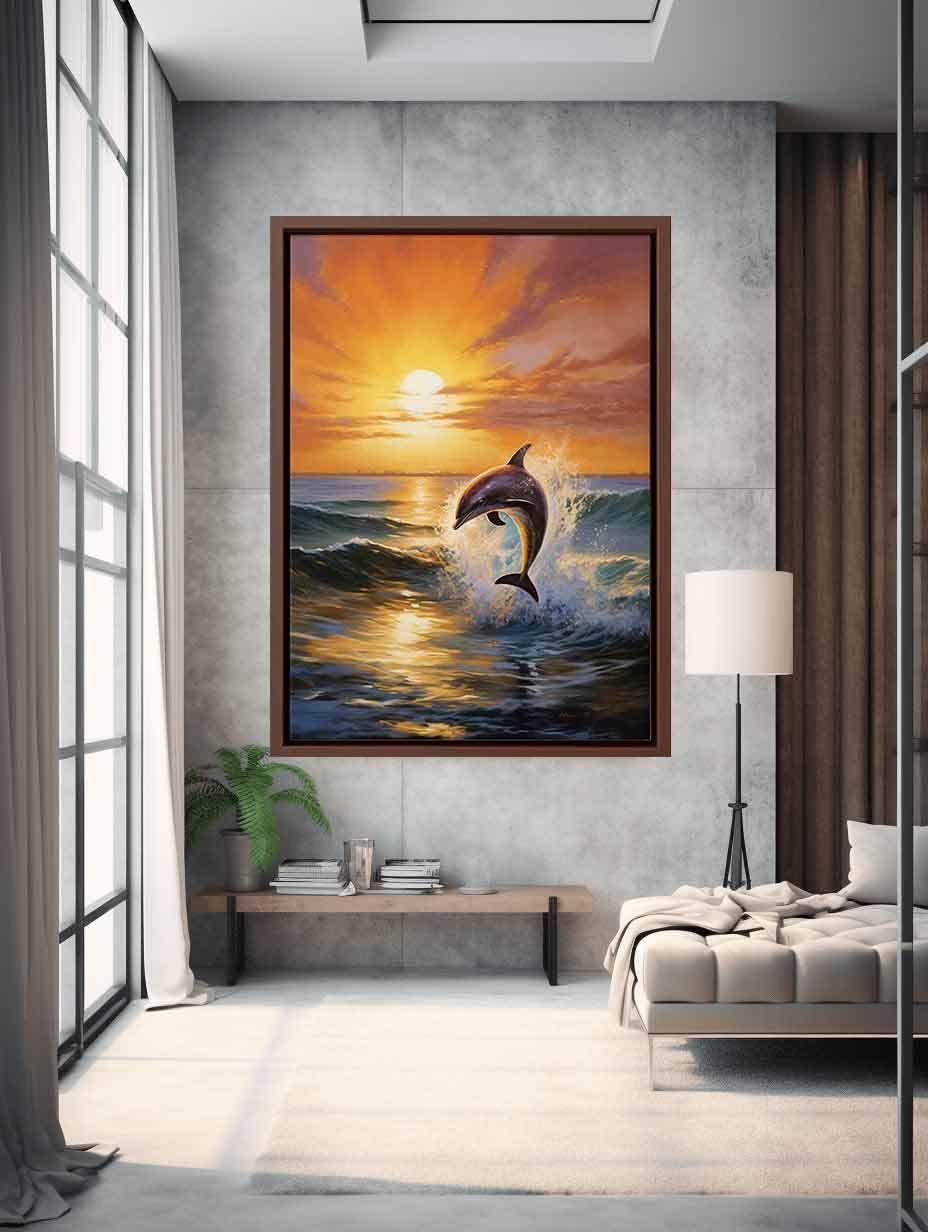 Dolphin Canvas Painting - Image 2