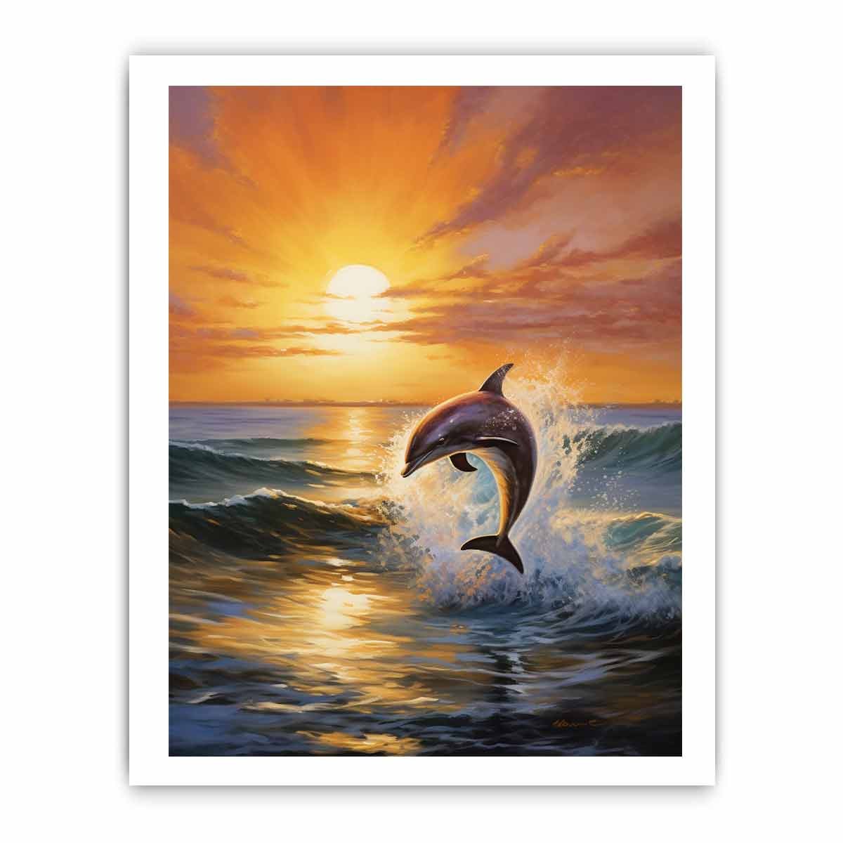 Dolphin Canvas Painting - Image 23