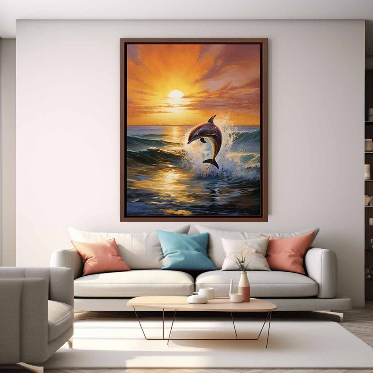 Dolphin Canvas Painting - Image 3