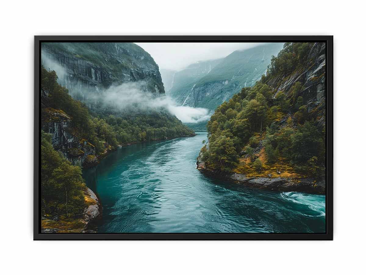 Calm Fjord River Canvas Wall Art - Image 19