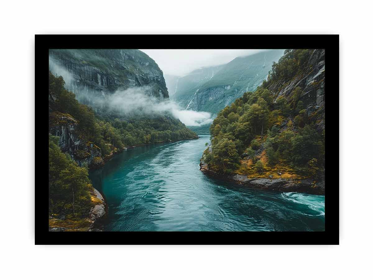 Calm Fjord River Canvas Wall Art - Image 16
