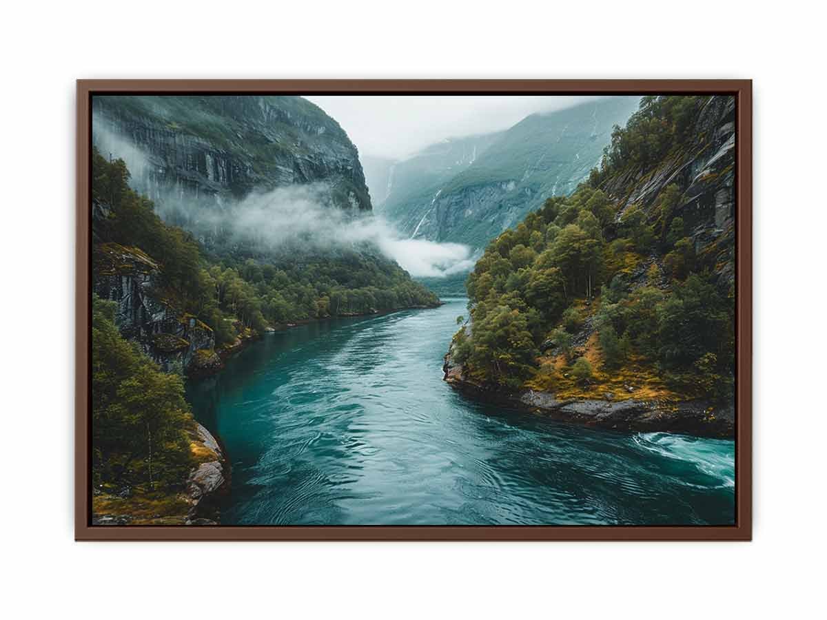 Calm Fjord River Canvas Wall Art - Image 9