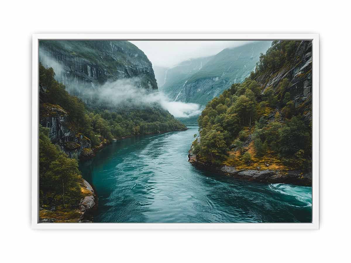 Calm Fjord River Canvas Wall Art - Image 20