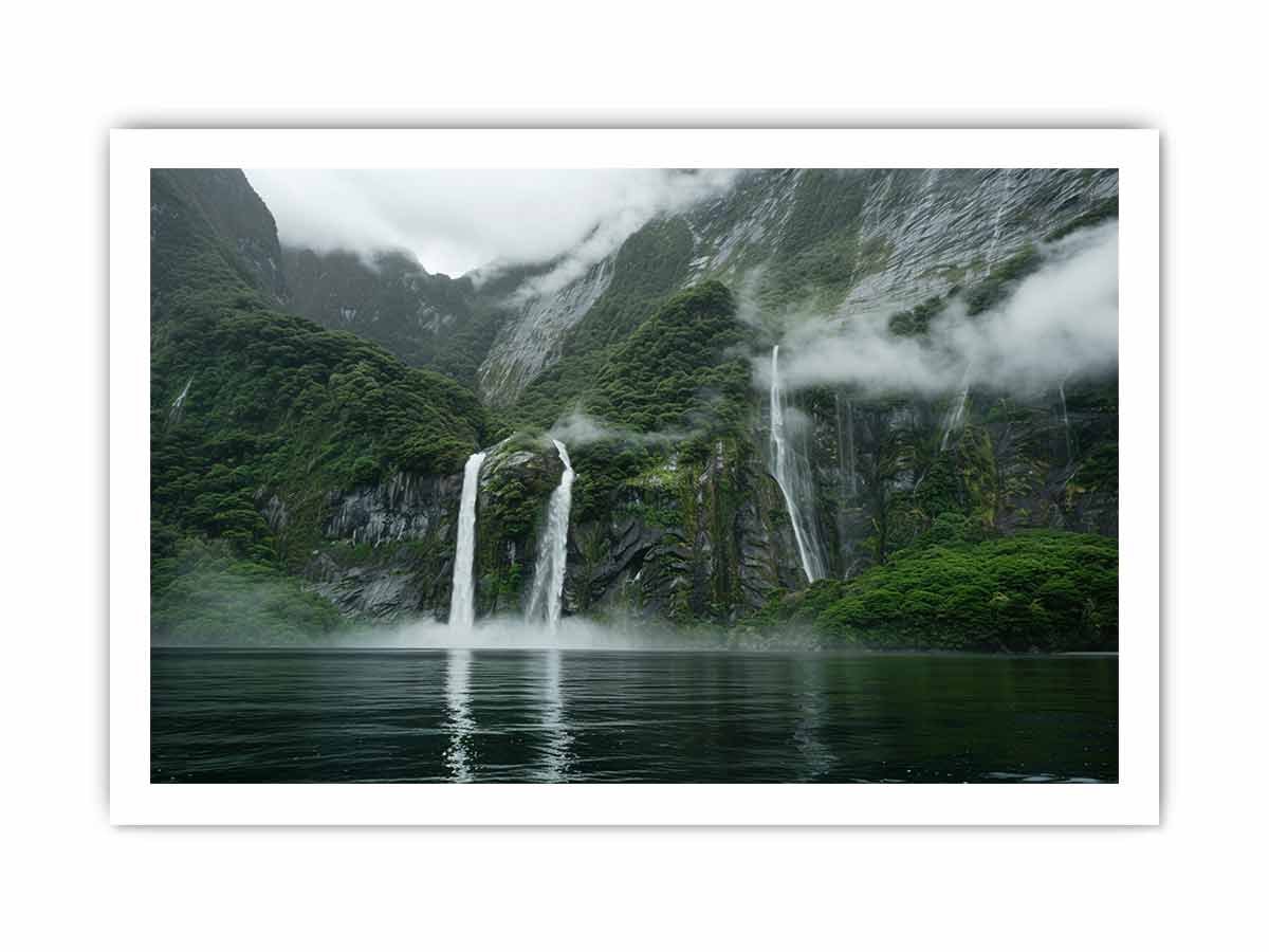 Waterfall Painting Canvas Art Print - Image 11