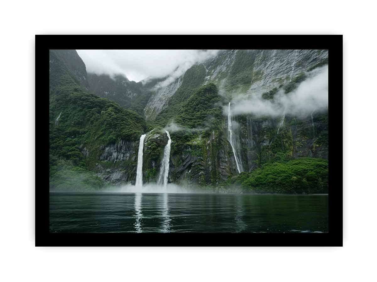 Waterfall Painting Canvas Art Print - Image 10