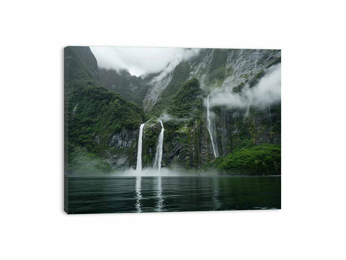 Waterfall Painting Canvas Art Print - Image 12
