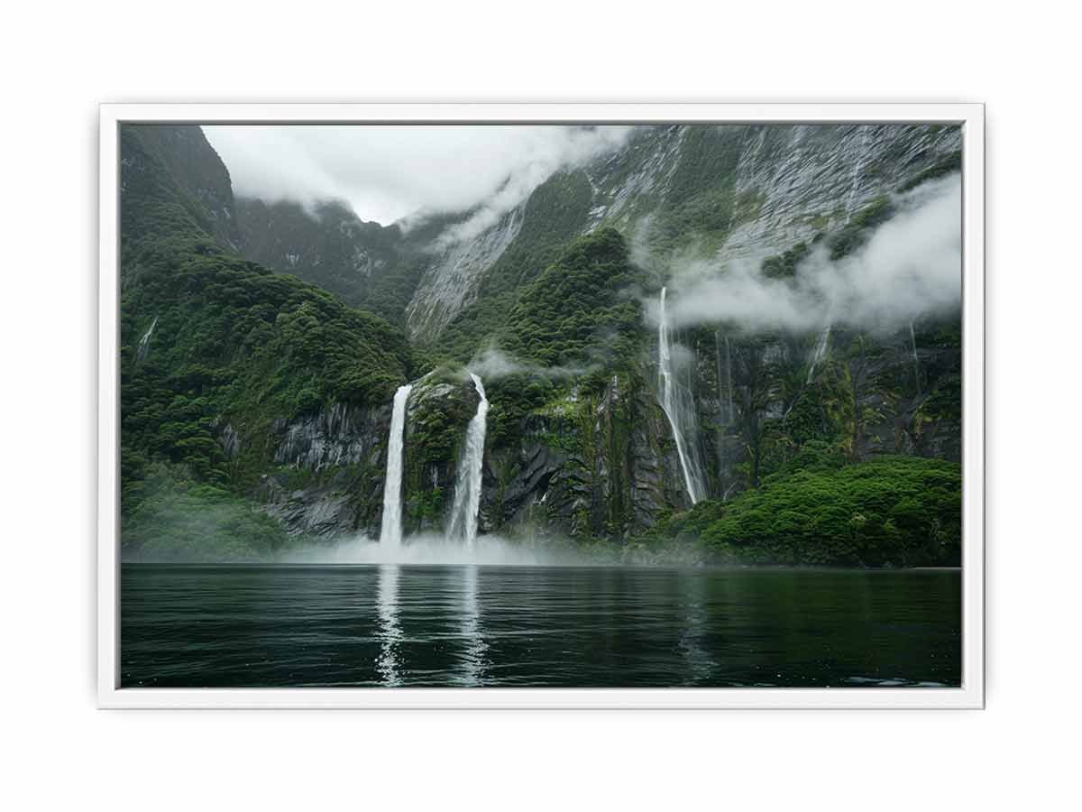 Waterfall Painting Canvas Art Print - Image 8