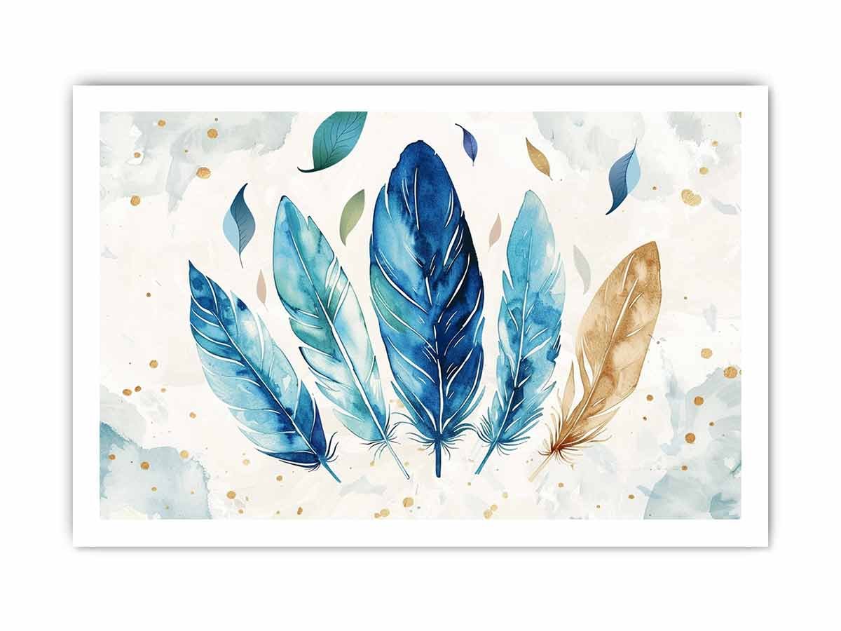 Boho Feathers Canvas Art Print - Image 17