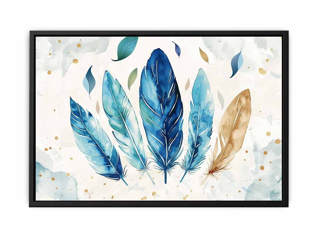 Boho Feathers Canvas Art Print - Image 19