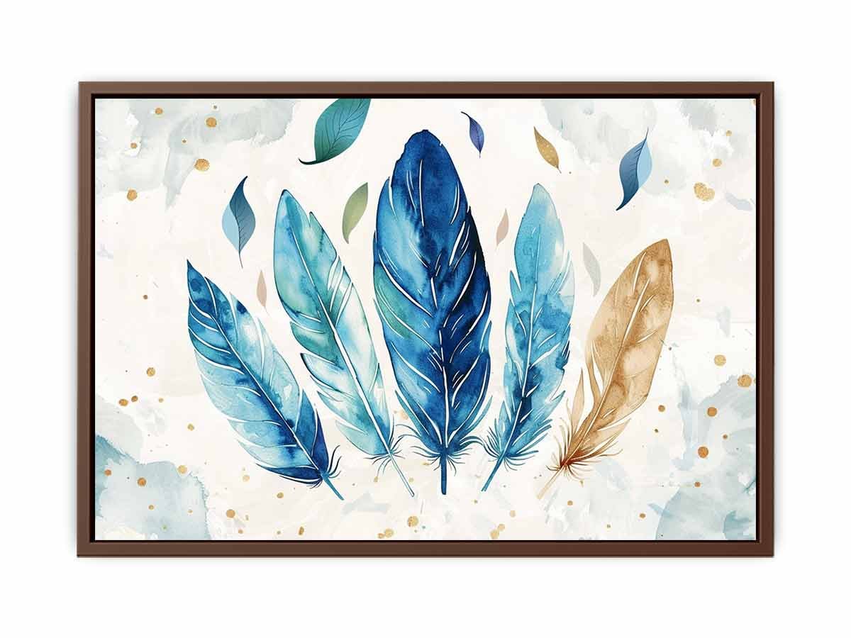 Boho Feathers Canvas Art Print - Image 9