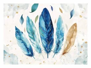 Boho Feathers Canvas Art Print