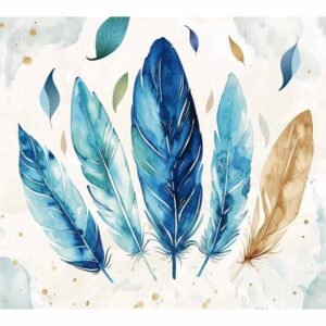Boho Feathers Canvas Art Print