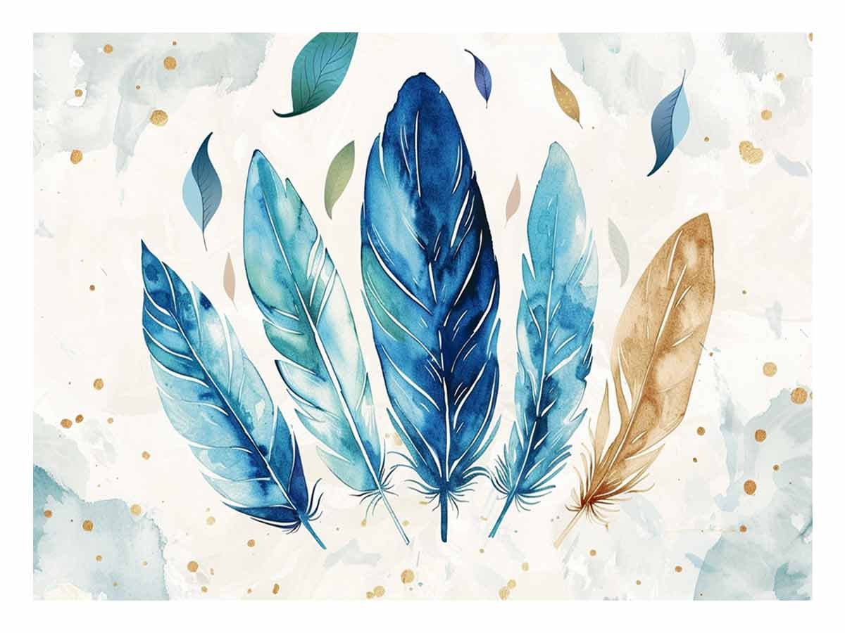 Boho Feathers Canvas Art Print