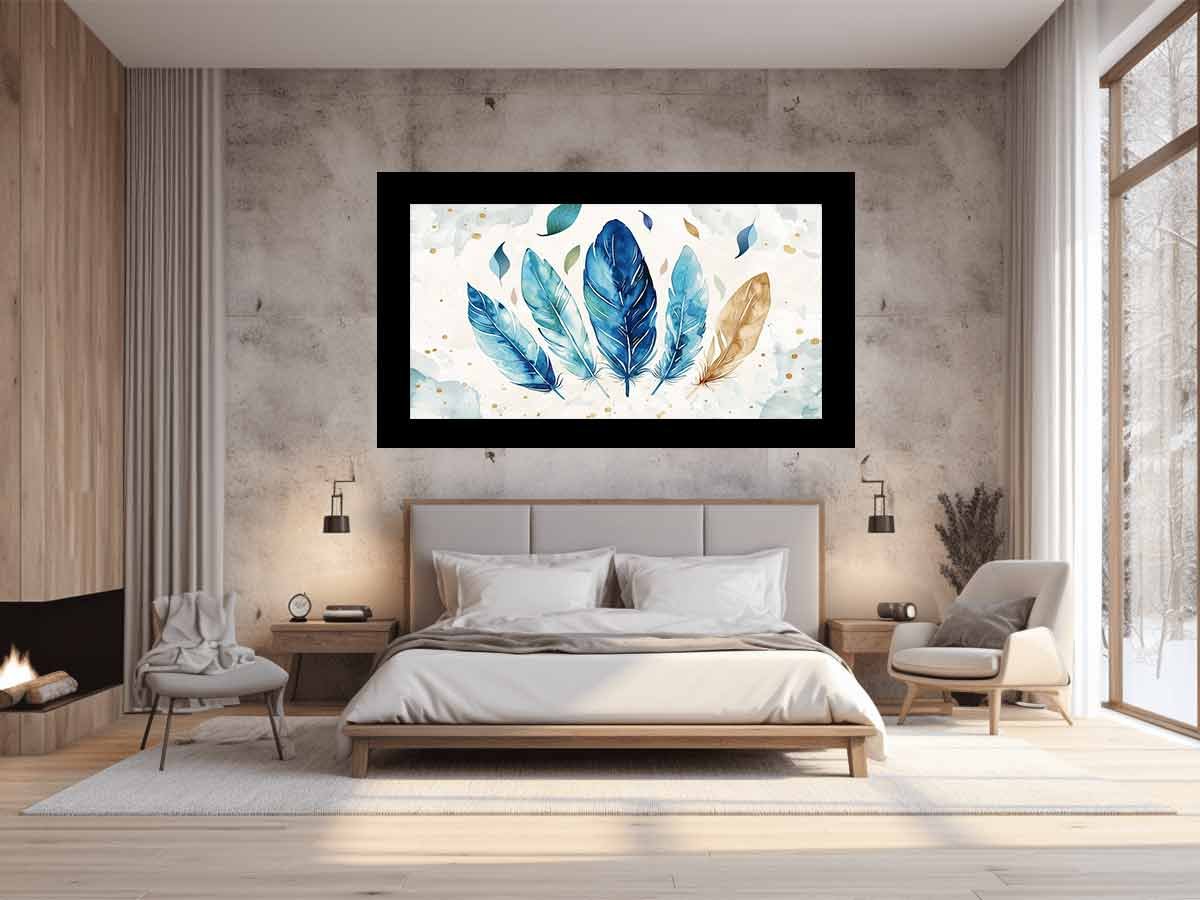 Boho Feathers Canvas Art Print - Image 2