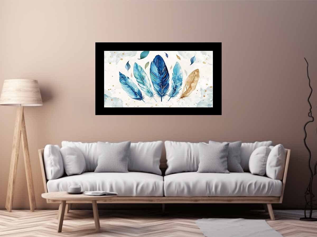 Boho Feathers Canvas Art Print - Image 3