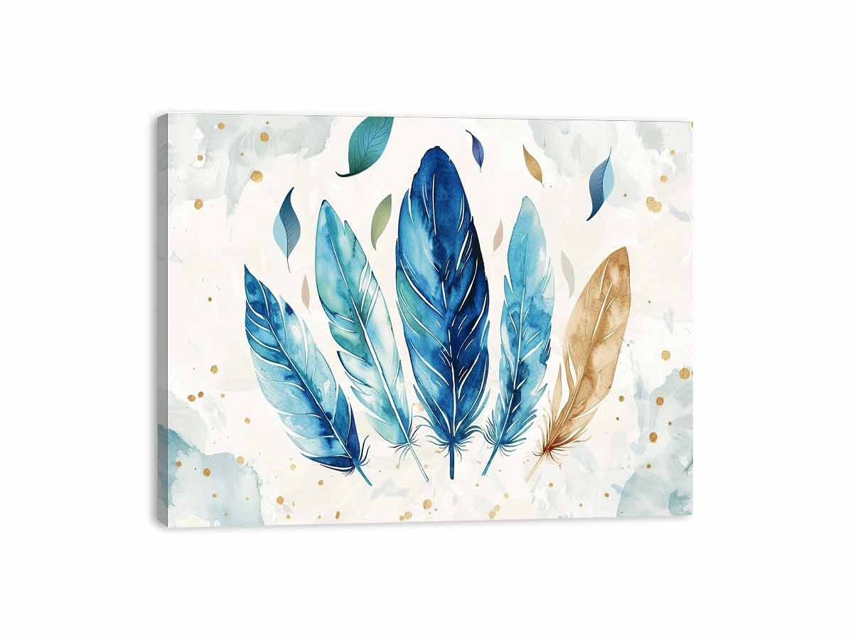Boho Feathers Canvas Art Print - Image 24