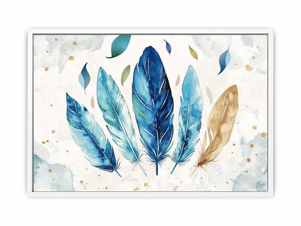 Boho Feathers Canvas Art Print - Image 32