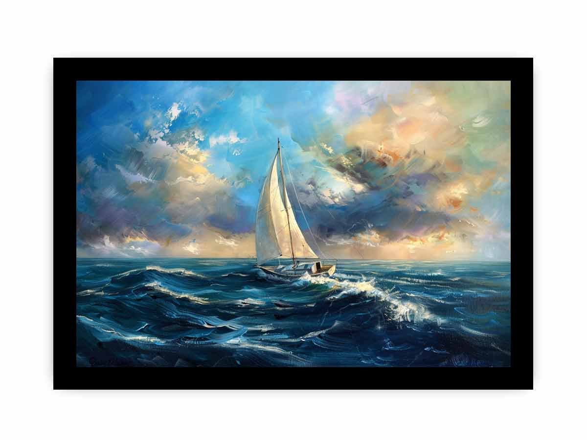 Sailing Boat Canvas Painting On Canvas - Image 16