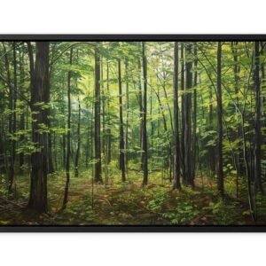Calm Hardwood Forest Canvas Wall Art- Artisiem