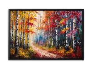Warm Forest Trail Canvas Wall Art- Artisiem