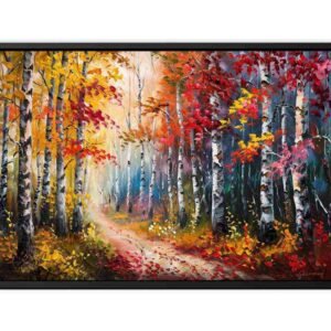 Warm Forest Trail Canvas Wall Art- Artisiem