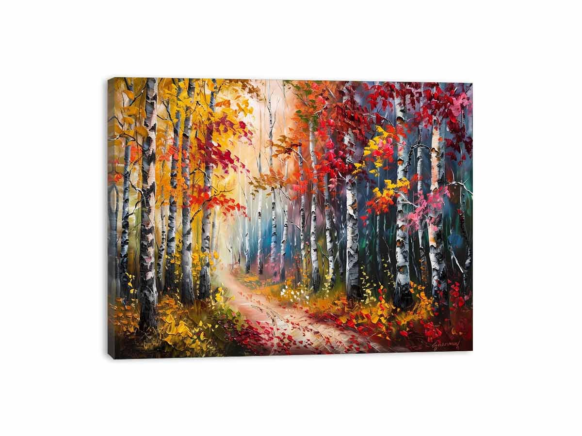 Warm Forest Trail Canvas Wall Art - Image 4