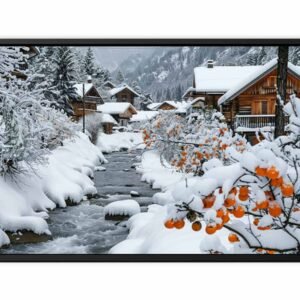 Winter Haven Snowy Alpine Village Canvas Wall Art - Image 19
