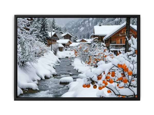 Winter Haven Snowy Alpine Village Canvas Wall Art