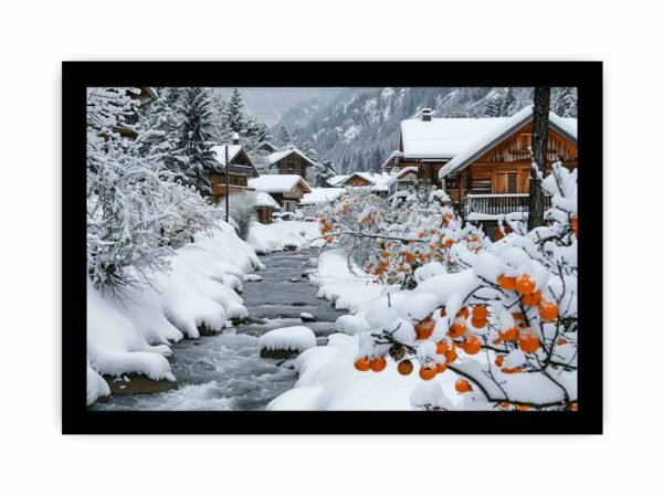 Winter Haven Snowy Alpine Village Canvas Wall Art
