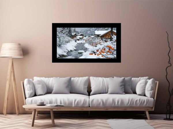 Winter Haven Snowy Alpine Village Canvas Wall Art