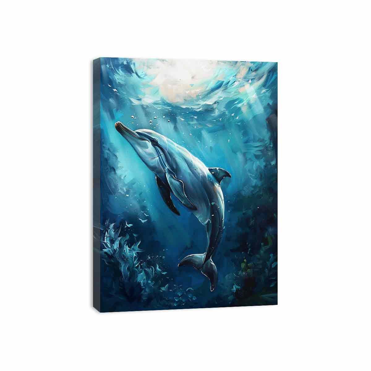 Dolphin Underwater Canvas Wall Art - Image 18