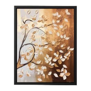 Autumn Branch Warm Nature Canvas Wall Art-Artisiem