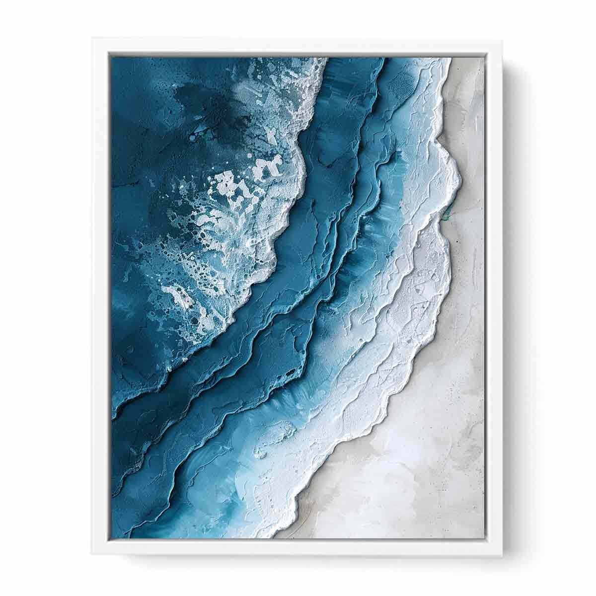 Textured Abstract Ocean Canvas Wall Art - Image 32