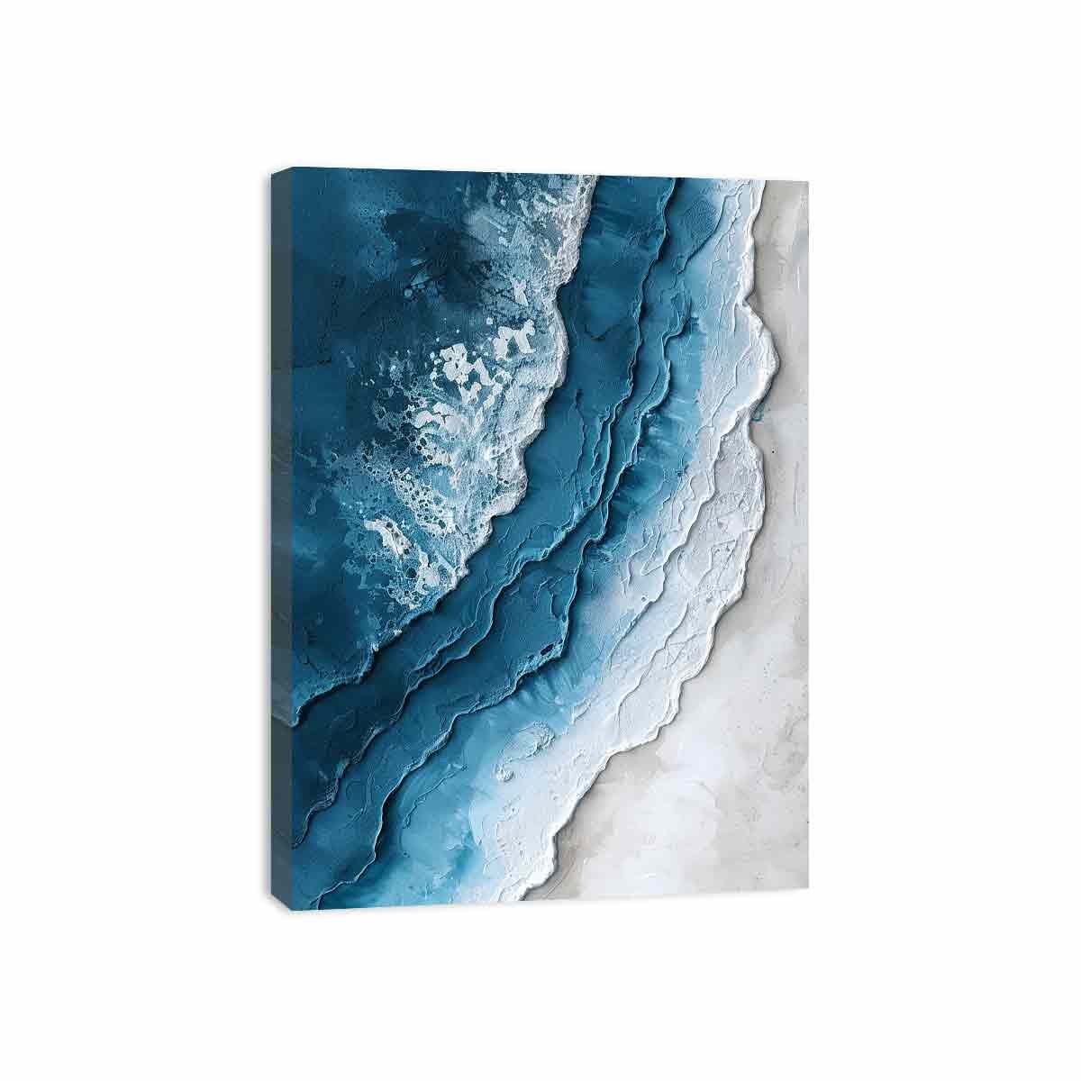 Textured Abstract Ocean Canvas Wall Art - Image 18