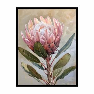 Protea Bloom Botanical Canvas Wall Art- Artisiem