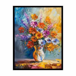 Modern Floral Canvas Wall Art- Artisiem