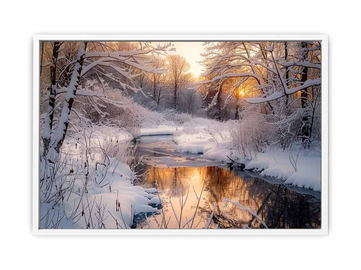 Snow River Nature Canvas Art - Image 8