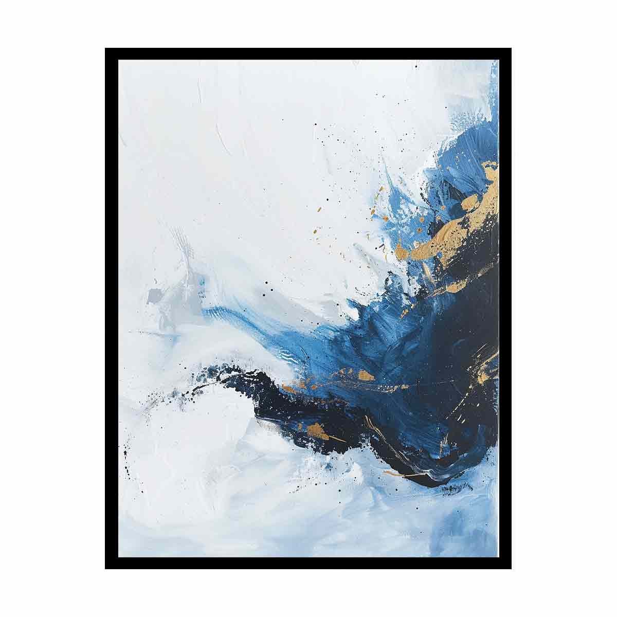 Midnight Flow Modern Abstract Canvas Wall Art - Image 7