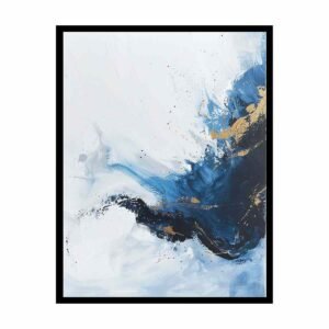 Midnight Flow – Modern Abstract Canvas Wall Art- Artisiem