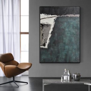 Handmade Textured Abstract Oil Painting Canvas Wall Art - Image 9